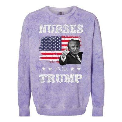 Nurses For Trump 2024 Support Election Colorblast Crewneck Sweatshirt