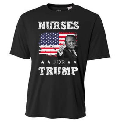 Nurses For Trump 2024 Support Election Cooling Performance Crew T-Shirt