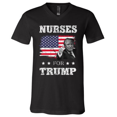 Nurses For Trump 2024 Support Election V-Neck T-Shirt