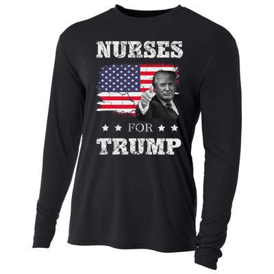 Nurses For Trump 2024 Support Election Cooling Performance Long Sleeve Crew