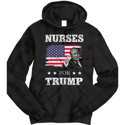 Nurses For Trump 2024 Support Election Tie Dye Hoodie