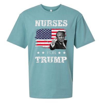 Nurses For Trump 2024 Support Election Sueded Cloud Jersey T-Shirt