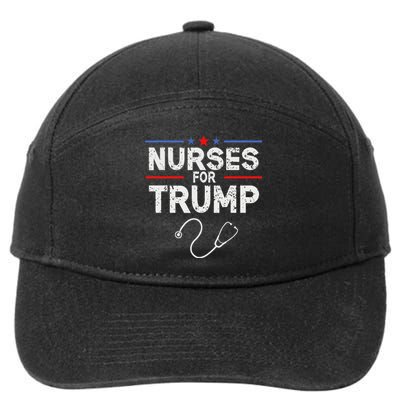 Nurses For Trump 2024 7-Panel Snapback Hat