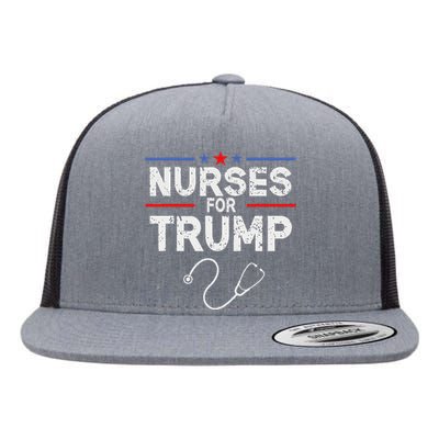 Nurses For Trump 2024 Flat Bill Trucker Hat