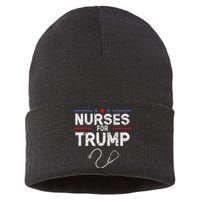 Nurses For Trump 2024 Sustainable Knit Beanie