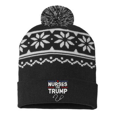 Nurses For Trump 2024 USA-Made Snowflake Beanie