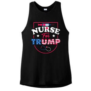 Nurse For Trump Conservative Republican Nurses Support Ladies PosiCharge Tri-Blend Wicking Tank