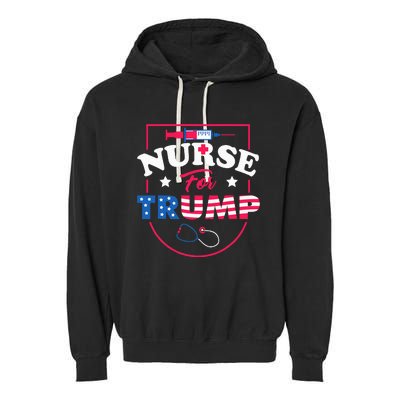 Nurse For Trump Conservative Republican Nurses Support Garment-Dyed Fleece Hoodie