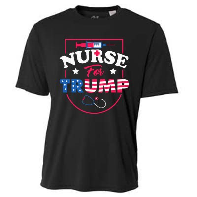 Nurse For Trump Conservative Republican Nurses Support Cooling Performance Crew T-Shirt