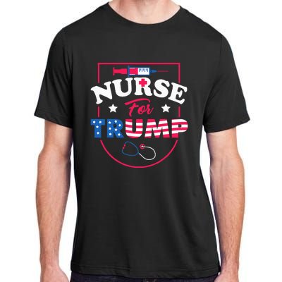 Nurse For Trump Conservative Republican Nurses Support Adult ChromaSoft Performance T-Shirt