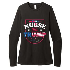 Nurse For Trump Conservative Republican Nurses Support Womens CVC Long Sleeve Shirt