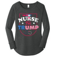 Nurse For Trump Conservative Republican Nurses Support Women's Perfect Tri Tunic Long Sleeve Shirt