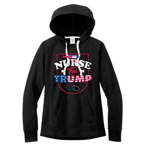 Nurse For Trump Conservative Republican Nurses Support Women's Fleece Hoodie