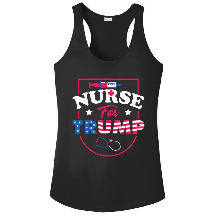 Nurse For Trump Conservative Republican Nurses Support Ladies PosiCharge Competitor Racerback Tank