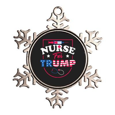 Nurse For Trump Conservative Republican Nurses Support Metallic Star Ornament