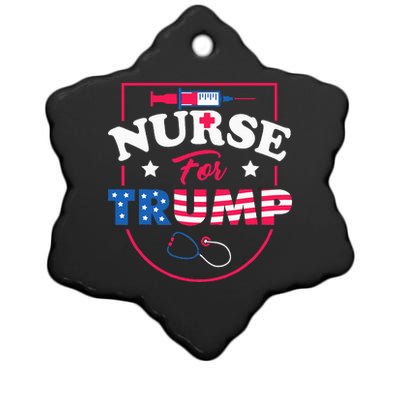 Nurse For Trump Conservative Republican Nurses Support Ceramic Star Ornament