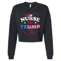 Nurse For Trump Conservative Republican Nurses Support Cropped Pullover Crew