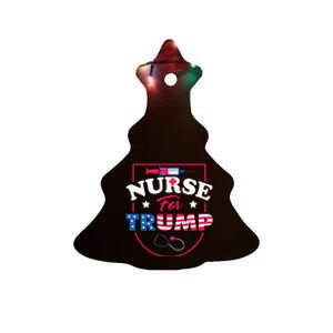 Nurse For Trump Conservative Republican Nurses Support Ceramic Tree Ornament