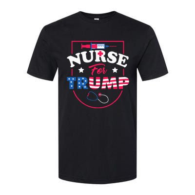 Nurse For Trump Conservative Republican Nurses Support Softstyle CVC T-Shirt