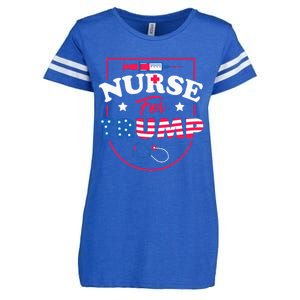 Nurse For Trump Conservative Republican Nurses Support Enza Ladies Jersey Football T-Shirt