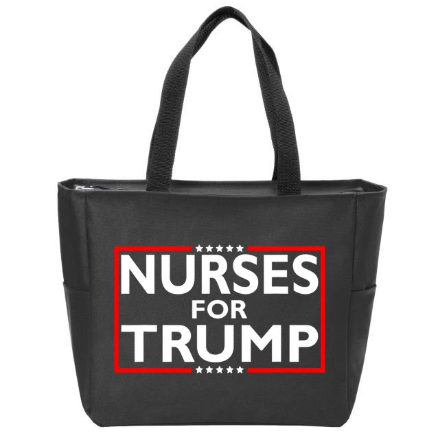 Nurses For Trump President Election 2024 Zip Tote Bag