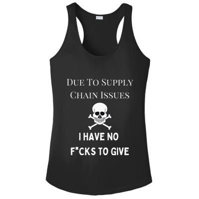 No Fucks To Give Due To Supply Chain Issues Zero Fucks Ladies PosiCharge Competitor Racerback Tank