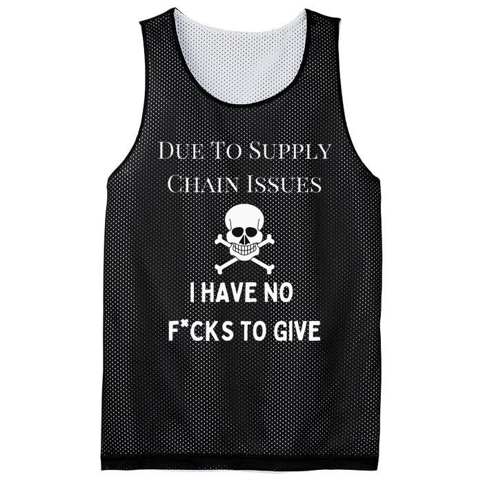 No Fucks To Give Due To Supply Chain Issues Zero Fucks Mesh Reversible Basketball Jersey Tank