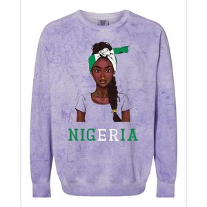 Nigerian Flag Uniform Souvenirs Products Woman Nigeria Colorblast Crewneck Sweatshirt