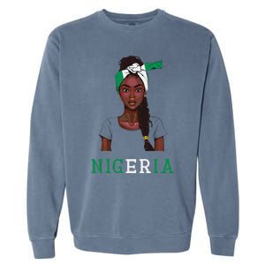 Nigerian Flag Uniform Souvenirs Products Woman Nigeria Garment-Dyed Sweatshirt