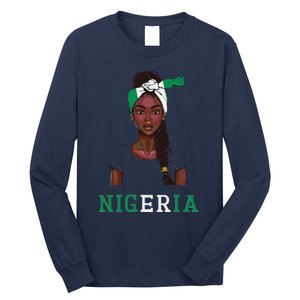 Nigerian Flag Uniform Souvenirs Products Woman Nigeria Long Sleeve Shirt