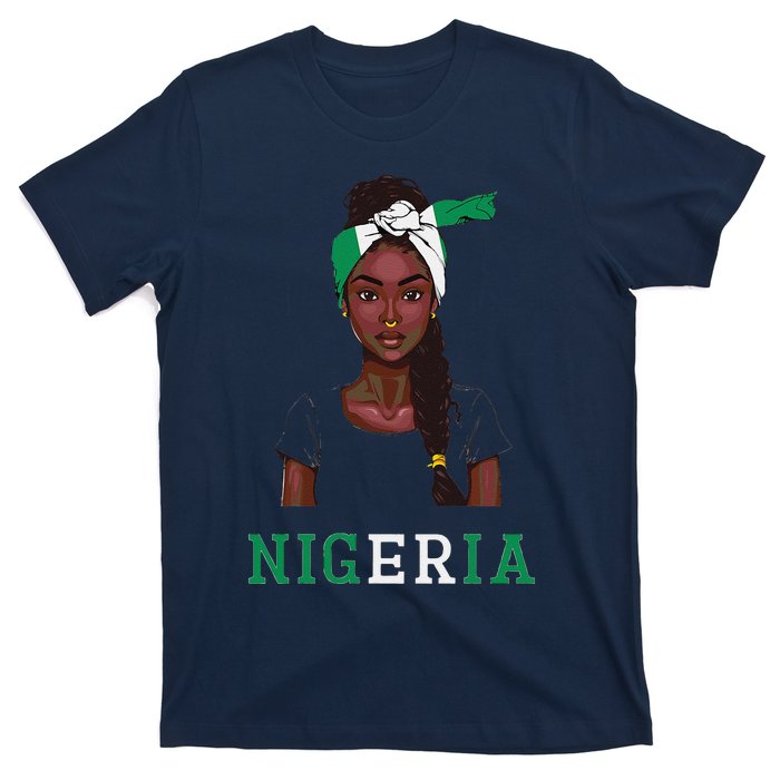 Nigerian Flag Uniform Souvenirs Products Woman Nigeria T-Shirt