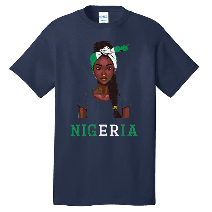 Nigerian Flag Uniform Souvenirs Products Woman Nigeria Tall T-Shirt