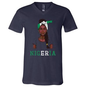 Nigerian Flag Uniform Souvenirs Products Woman Nigeria V-Neck T-Shirt