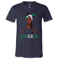 Nigerian Flag Uniform Souvenirs Products Woman Nigeria V-Neck T-Shirt