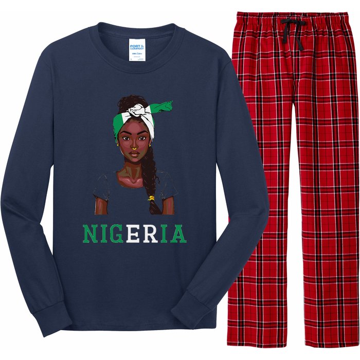 Nigerian Flag Uniform Souvenirs Products Woman Nigeria Long Sleeve Pajama Set