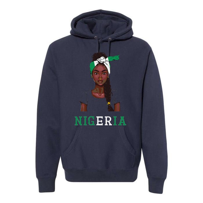 Nigerian Flag Uniform Souvenirs Products Woman Nigeria Premium Hoodie