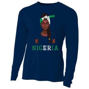 Nigerian Flag Uniform Souvenirs Products Woman Nigeria Cooling Performance Long Sleeve Crew