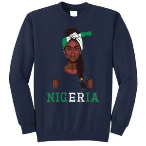 Nigerian Flag Uniform Souvenirs Products Woman Nigeria Tall Sweatshirt