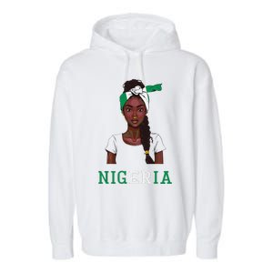 Nigerian Flag Uniform Souvenirs Products Woman Nigeria Garment-Dyed Fleece Hoodie