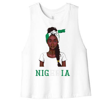 Nigerian Flag Uniform Souvenirs Products Woman Nigeria Women's Racerback Cropped Tank