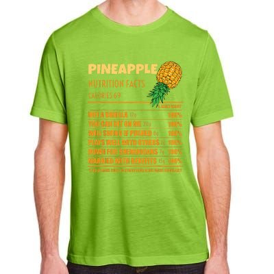 Nutrition Facts Upside Down Pineapple Swinger Men Women Adult ChromaSoft Performance T-Shirt