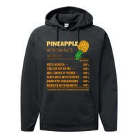 Nutrition Facts Upside Down Pineapple Swinger Men Women Performance Fleece Hoodie