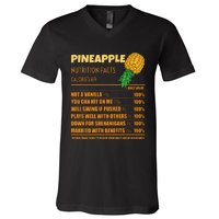 Nutrition Facts Upside Down Pineapple Swinger Men Women V-Neck T-Shirt