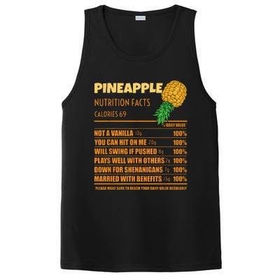 Nutrition Facts Upside Down Pineapple Swinger Men Women PosiCharge Competitor Tank