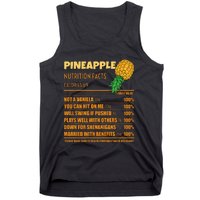 Nutrition Facts Upside Down Pineapple Swinger Men Women Tank Top