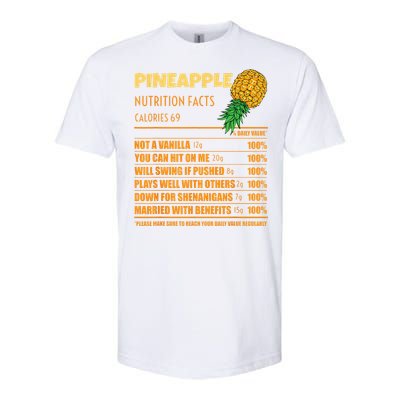 Nutrition Facts Upside Down Pineapple Swinger Men Women Softstyle® CVC T-Shirt