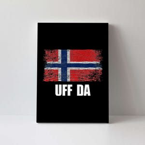 Norway Flag Uff Da  Great Norge Gift Canvas