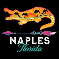 Naples Florida USA Alligator Sunset Palm Trees Souvenir Womens Tank Top