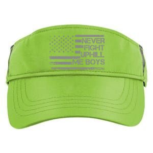 Never Fight Uphill Me Boy Funny Trump 2024 Adult Drive Performance Visor