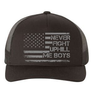 Never Fight Uphill Me Boy Funny Trump 2024 Yupoong Adult 5-Panel Trucker Hat